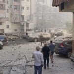 Photo shared on social media of the aftermath of an Israeli attack on a residential building in Beirut’s southern Dahiya district, allegedly targeting one of Hezbollah’s top military commanders, Ibrahim Aqil, on September 20, 2024.
