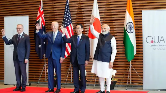 Prime Minister Narendra Modi with Quad Leaders at the Quad Leaders' Summit 2024