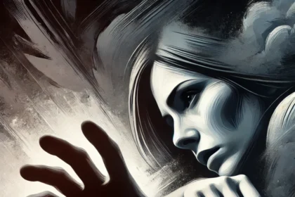 Distressed woman symbolizing victim of assault at Odisha police station