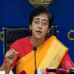 Atishi Marlena Singh, the new Delhi Chief Minister, addressing the public.