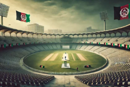 Empty cricket stadium in Afghanistan, symbolizing the potential impact of the Taliban's reported ban on men's cricket.