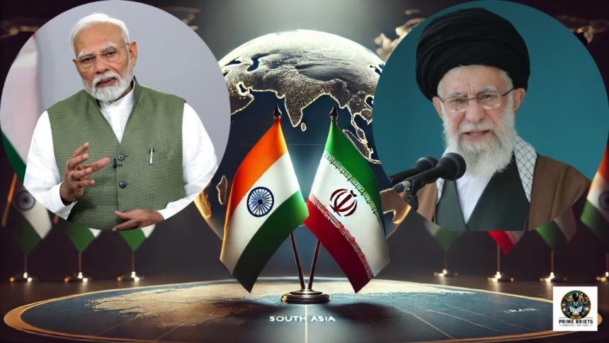 Flags of India and Iran side by side, symbolizing the diplomatic relations and current tensions.