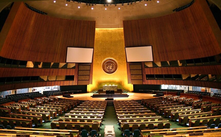 United Nations headquarters, representing the UN Summit Action Days 2024.