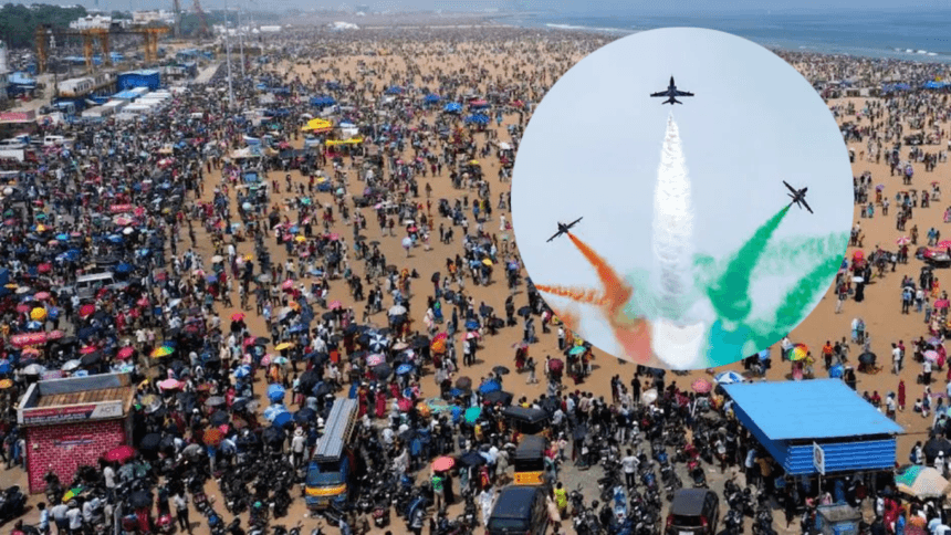 IAF Airshow in Chennai 4 dead and 96 hospitalised at the Airforce Day event.