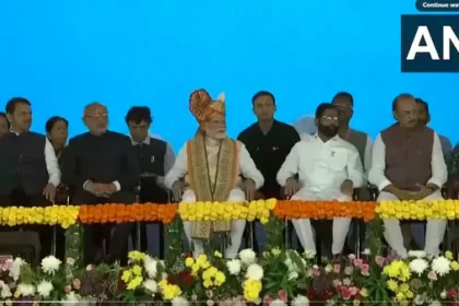 Prime Minister Narendra Modi at an event in Thane